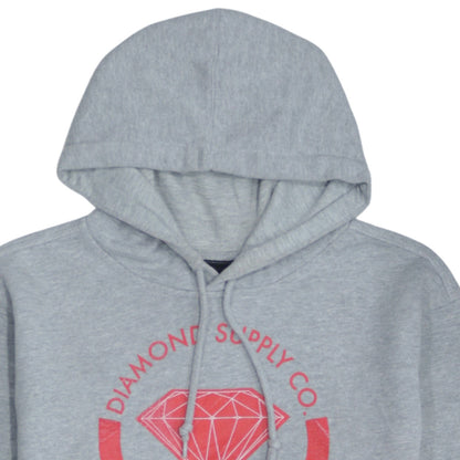 Diamond Supply Co Women's Grey Small Pullover Hoodie Sweatshirt
