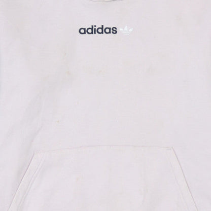Adidas Womens Pink Hooded Pullover Sweatshirt Size XL Logo Print
