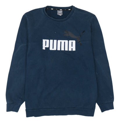 Puma Men's Blue XL Pullover Crew Neck Logo Sweatshirt