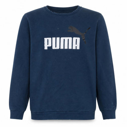 Puma Men's Blue XL Pullover Crew Neck Logo Sweatshirt