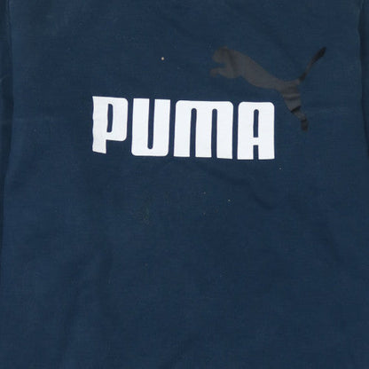 Puma Men's Blue XL Pullover Crew Neck Logo Sweatshirt