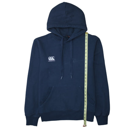 Canterbury Mens Blue Pullover Hoodie Size M Fleece Rugby Sweatshirt