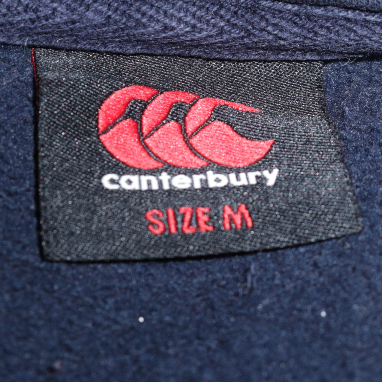 Canterbury Mens Blue Pullover Hoodie Size M Fleece Rugby Sweatshirt
