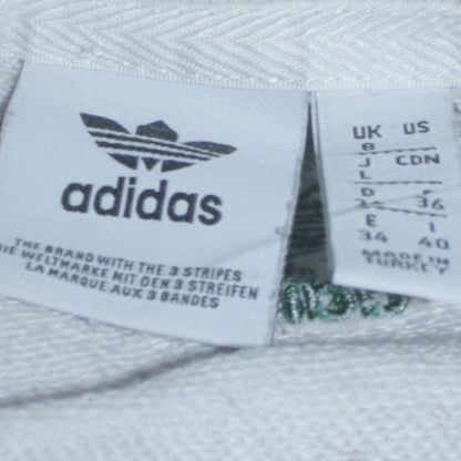 Adidas Womens White Tennis Academy Sweatshirt Size 8 Cotton Crew Neck