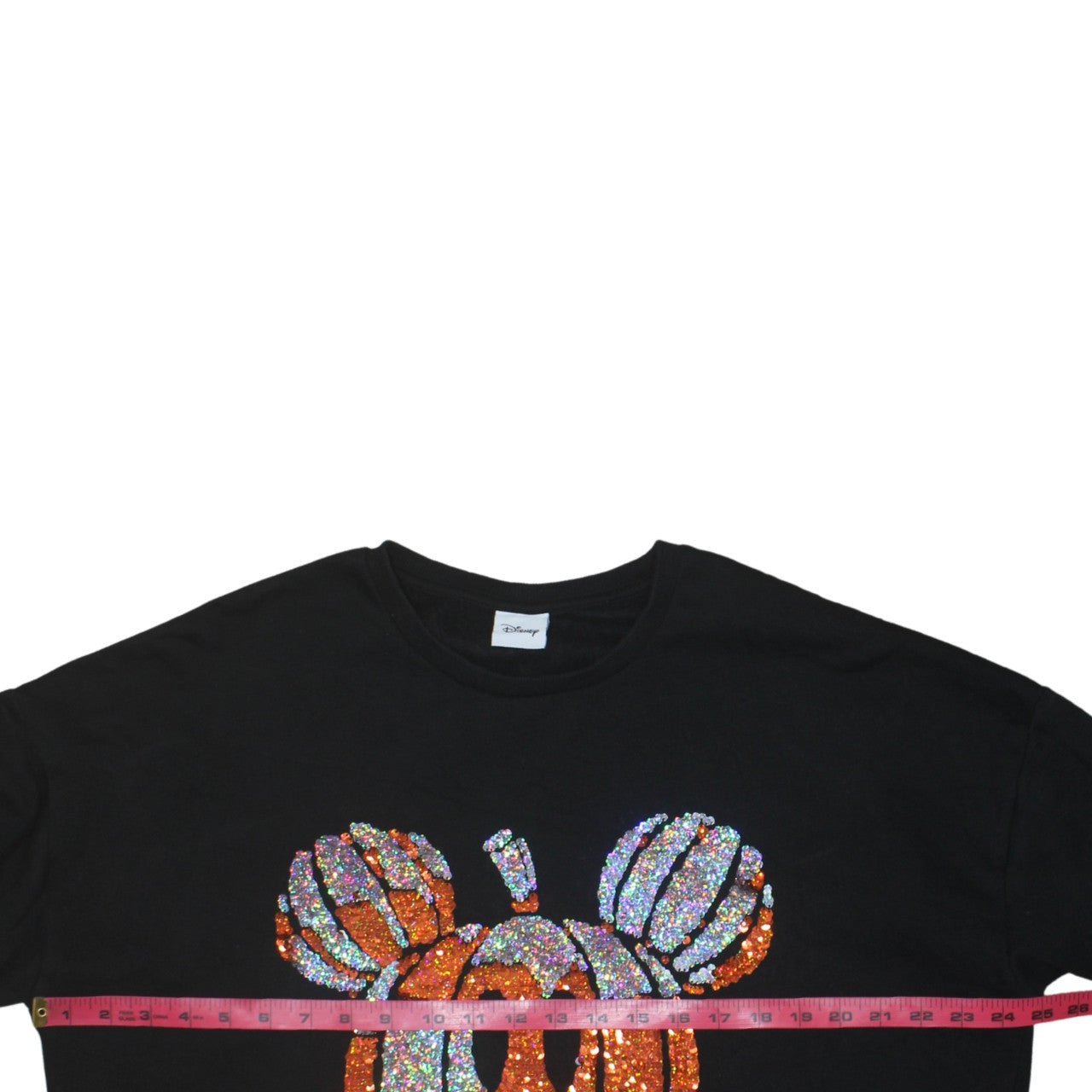 Disney Women Black Sequin Pumpkin Mickey Sweatshirt UK 16-18