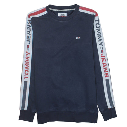 Tommy Jeans Men's Blue Logo Crew Neck Sweatshirt Size M