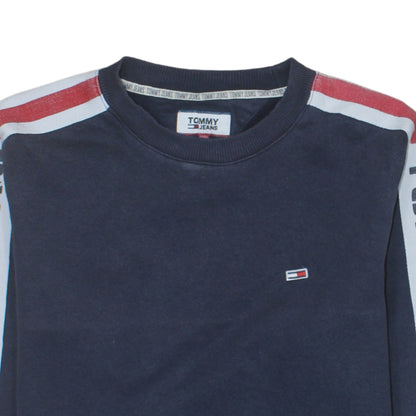 Tommy Jeans Men's Blue Logo Crew Neck Sweatshirt Size M