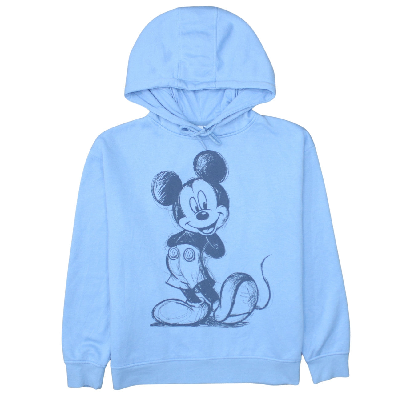 Disney Primark Women Blue Mickey Hoodie L Graphic Pullover