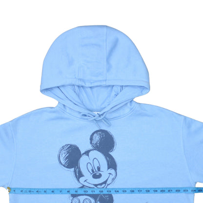 Disney Primark Women Blue Mickey Hoodie L Graphic Pullover