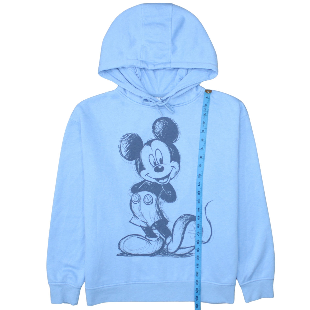 Disney Primark Women Blue Mickey Hoodie L Graphic Pullover