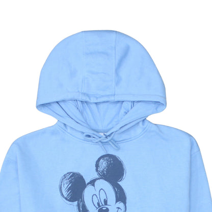 Disney Primark Women Blue Mickey Hoodie L Graphic Pullover