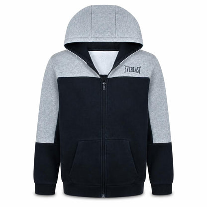 Everlast Boys Grey and Black Full Zip Hoodie 13 Years Cotton Blend