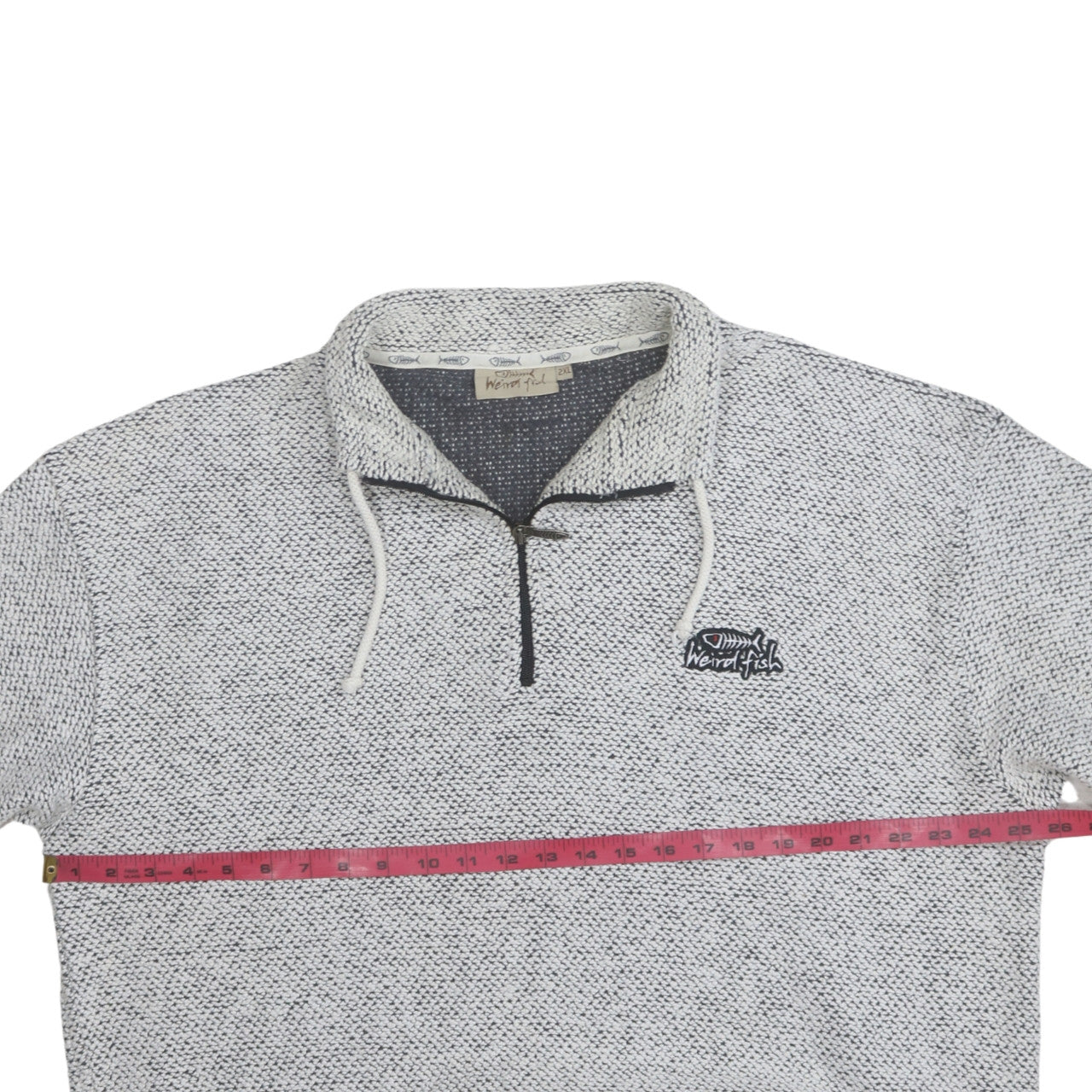 Weird Fish Men’s Grey 2XL Knit 1/4 Zip Sweatshirt