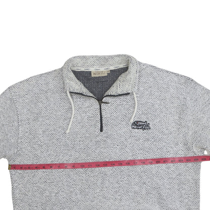 Weird Fish Men’s Grey 2XL Knit 1/4 Zip Sweatshirt