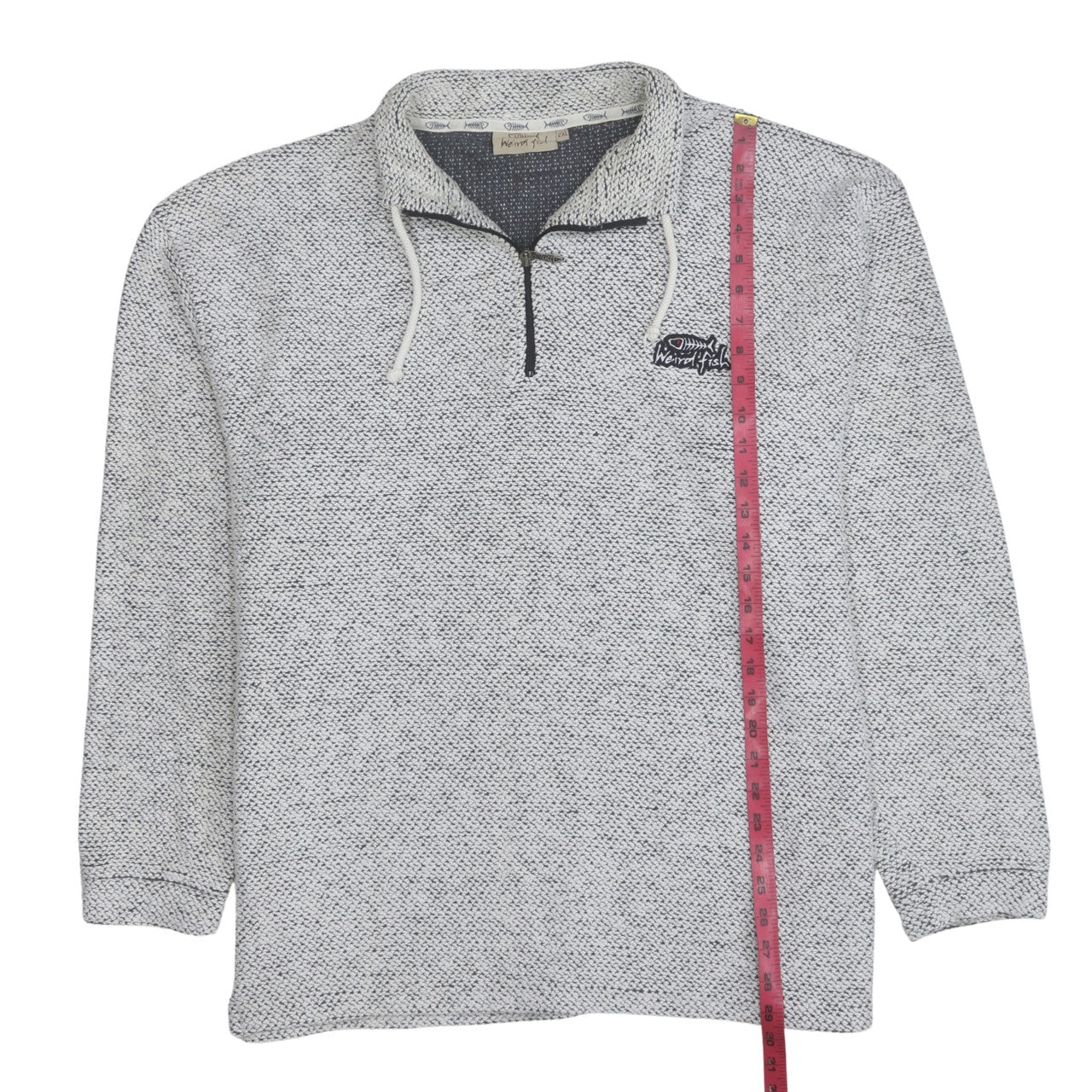 Weird Fish Men’s Grey 2XL Knit 1/4 Zip Sweatshirt
