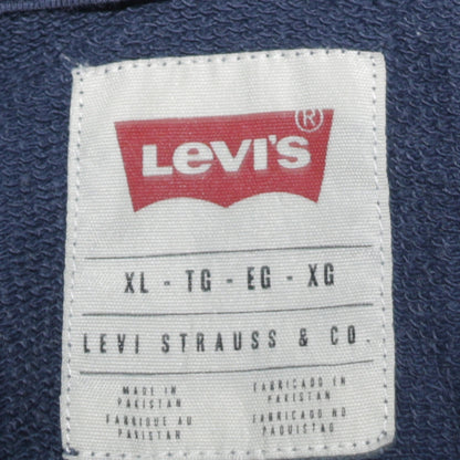 Levi's Men's Blue XL Full Zip Hoodie Sweatshirt with Logo
