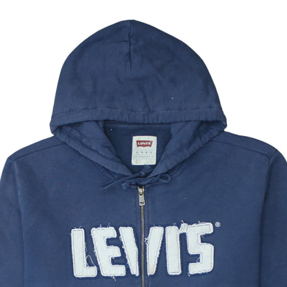 Levi's Men's Blue XL Full Zip Hoodie Sweatshirt with Logo