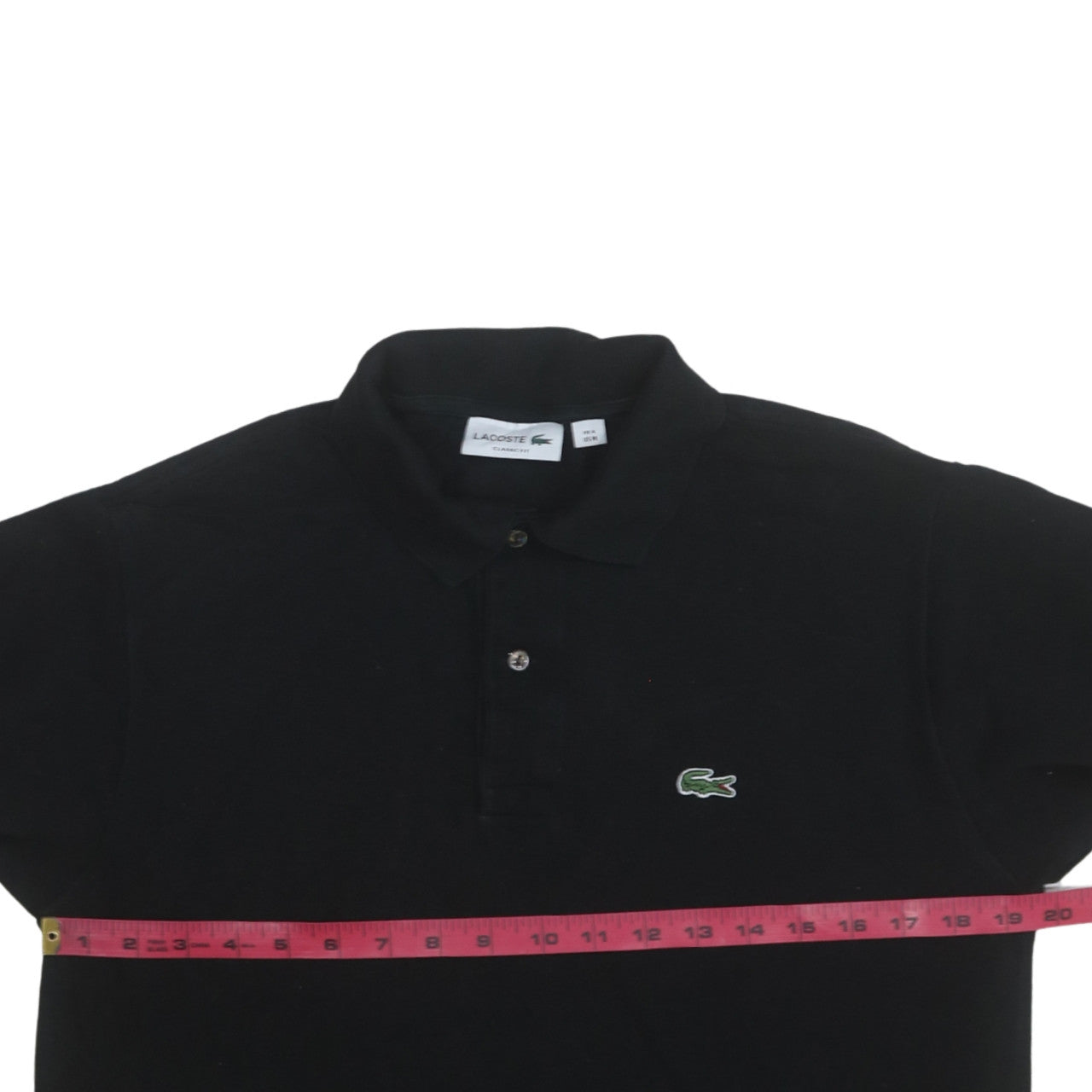 Lacoste Men’s Black Classic Fit Cotton Polo Shirt Size M