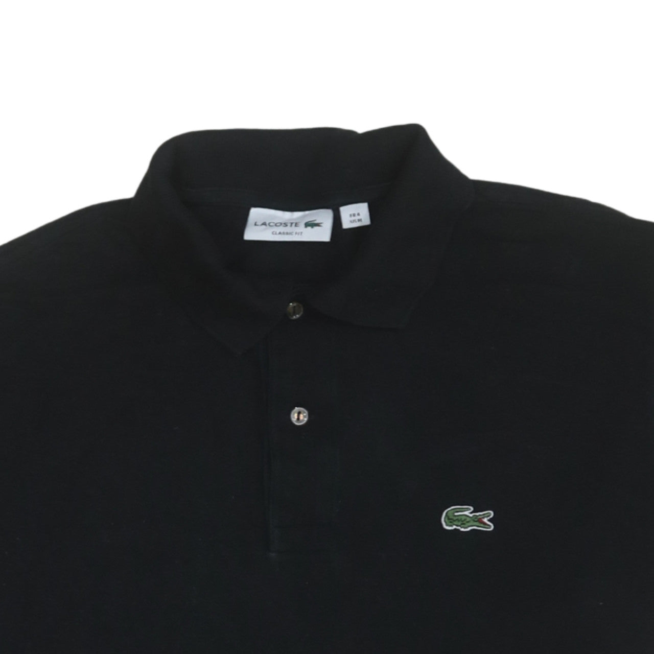 Lacoste Men’s Black Classic Fit Cotton Polo Shirt Size M