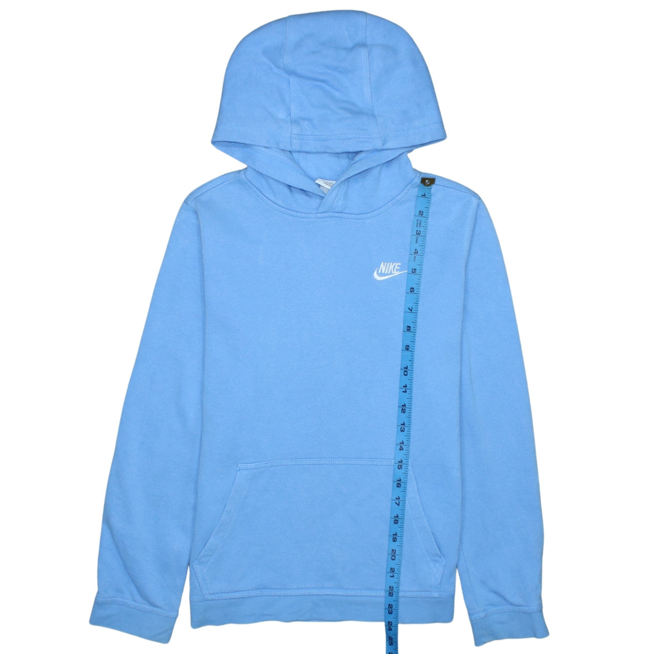 Nike Boys Blue Pullover Hoodie XL 158-170cm Cotton Blend Casual Hooded Sweatshirt
