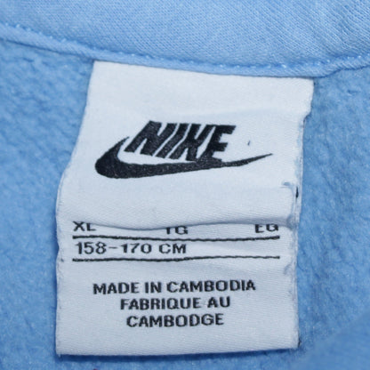 Nike Boys Blue Pullover Hoodie XL 158-170cm Cotton Blend Casual Hooded Sweatshirt