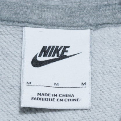 Nike Mens Grey Pullover Hoodie Medium Fleece Sweatshirt
