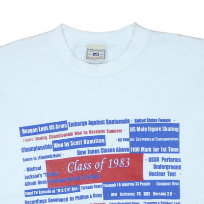 Lee Mens White Class of 1983 Retro Graphic Pullover Sweatshirt L