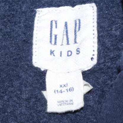 GAP Kids Boys Navy Blue Full Zip Hoodie Size 14-16 Years Cotton Blend