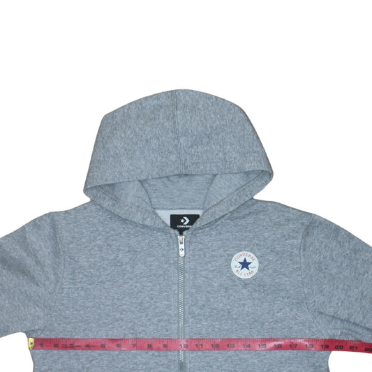 Converse Boys Grey Full Zip Hoodie XL 13-15 Years Cotton Blend Logo