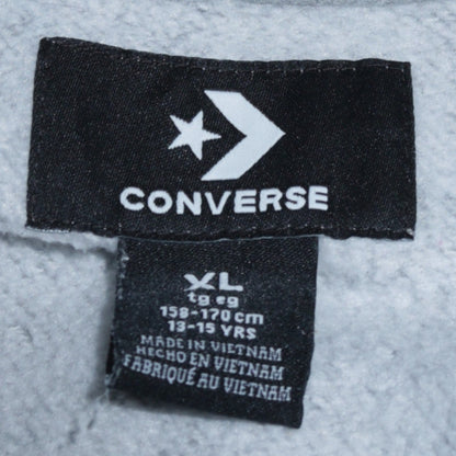 Converse Boys Grey Full Zip Hoodie XL 13-15 Years Cotton Blend Logo