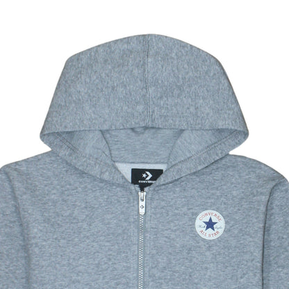 Converse Boys Grey Full Zip Hoodie XL 13-15 Years Cotton Blend Logo
