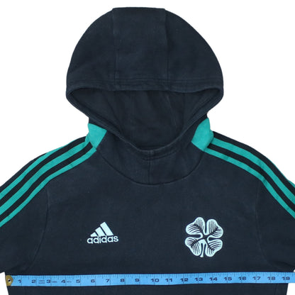 Adidas Boys Black & Teal Pullover Hoodie 13-14 Years Celtic Football Fan Gear