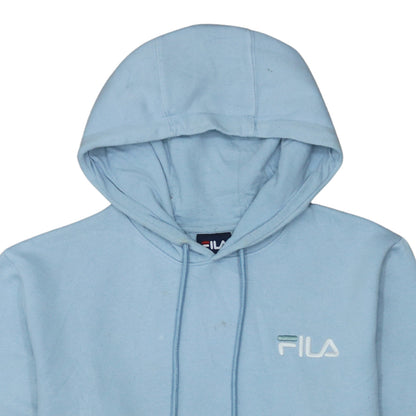 Fila Men's Blue Pullover Hoodie L Embroidered Logo Sweatshirt