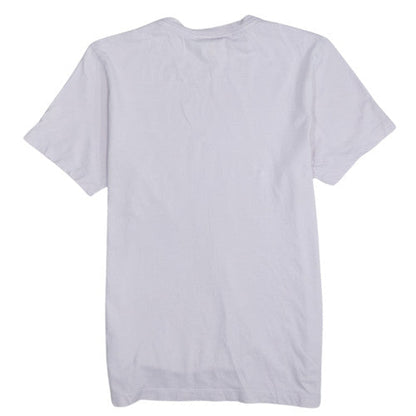 Nike Men's White Small Crew Neck Cotton Sports T-Shirt