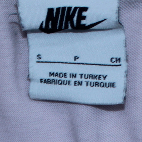 Nike Men's White Small Crew Neck Cotton Sports T-Shirt