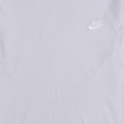 Nike Men's White Small Crew Neck Cotton Sports T-Shirt