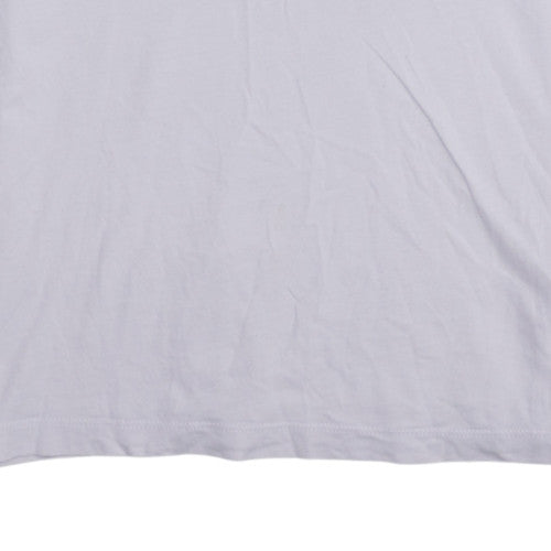Nike Men's White Small Crew Neck Cotton Sports T-Shirt