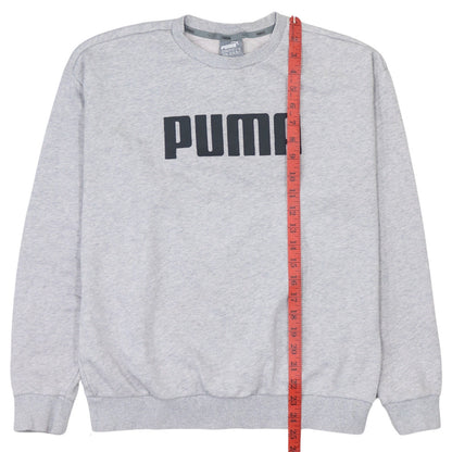Puma Women Grey Crew Neck Logo Sweatshirt UK 12 M