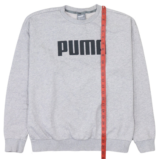 Puma Women Grey Crew Neck Logo Sweatshirt UK 12 M