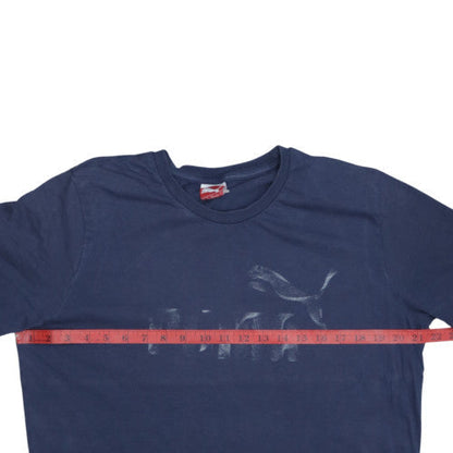Puma Men's Navy Blue Crew Neck Short Sleeve T-Shirt Size L