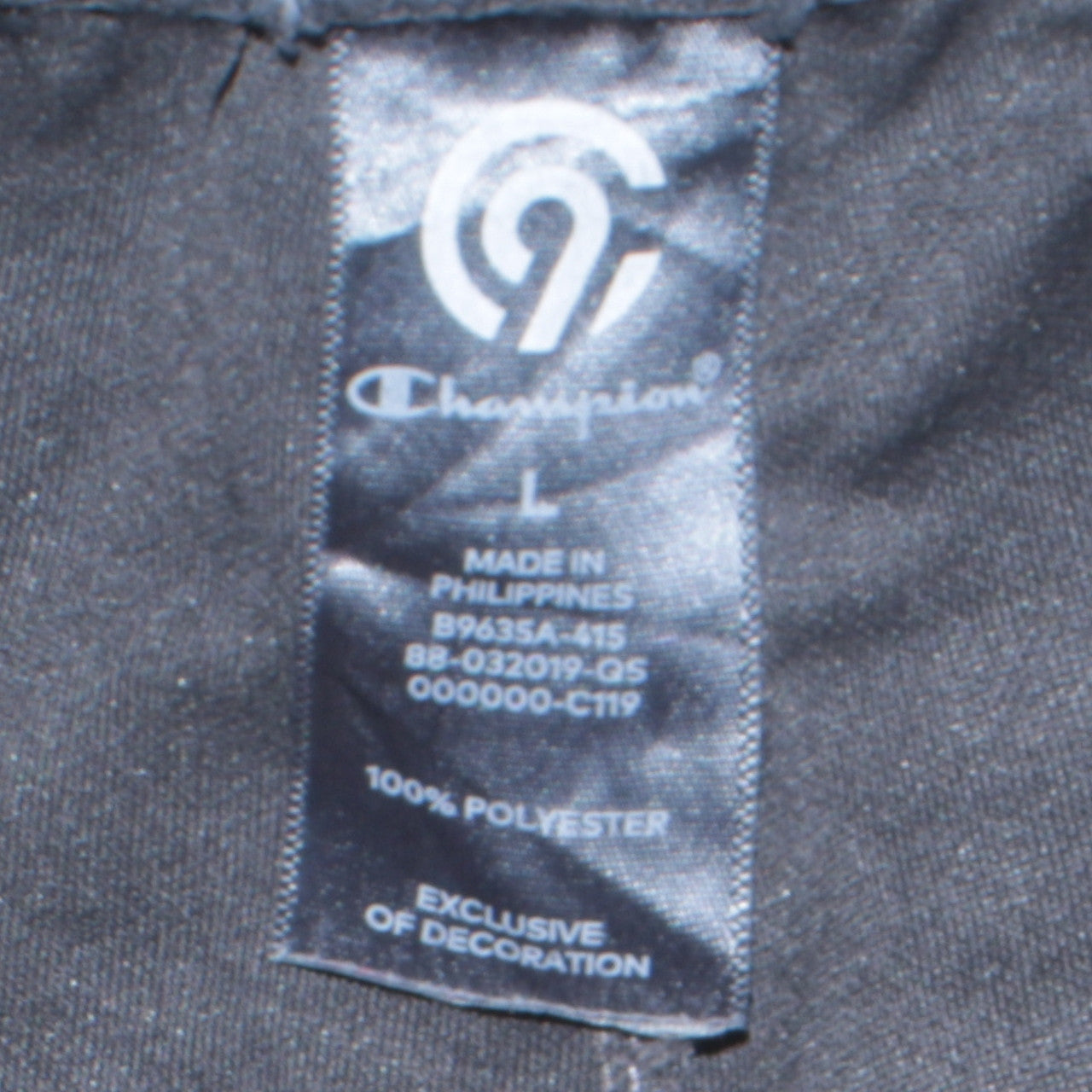 Champion Men's Black Jogger Trousers L Lightweight Polyester