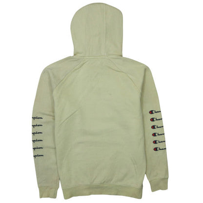 Champion Women's Beige Pullover Hoodie X-Small Logo Print