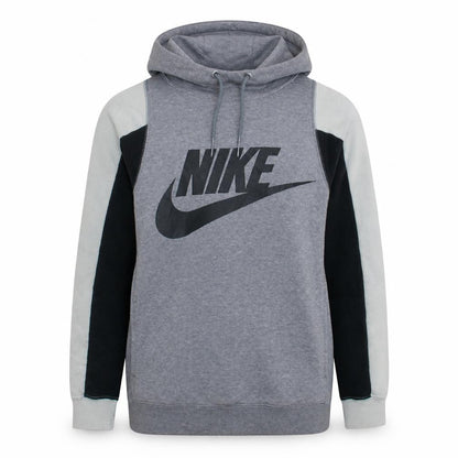 Nike Men's Grey Pullover Hoodie Small Logo Graphic Fleece