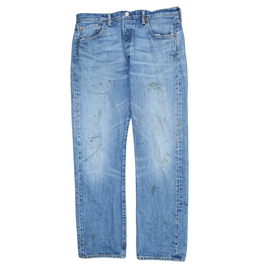 Levi's 501 Men's Blue Light Wash Straight Denim Jeans 34x30