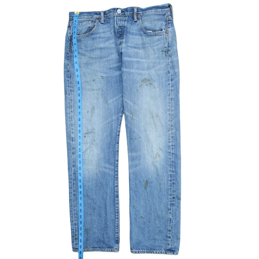 Levi's 501 Men's Blue Light Wash Straight Denim Jeans 34x30