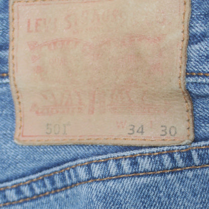 Levi's 501 Men's Blue Light Wash Straight Denim Jeans 34x30