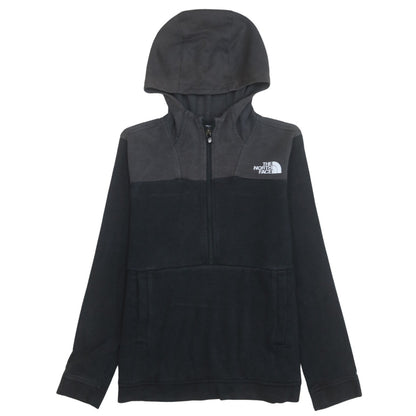 The North Face Boys Black 14 Years Half Zip Hooded Fleece Hoodie