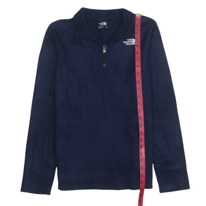 The North Face Boys Blue Fleece Sweatshirt XL 1/4 Zip Pullover Outdoor Warm