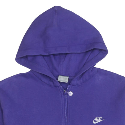 Nike Boys Purple Full Zip Hoodie Size 12-13 Years L Sportswear Cotton