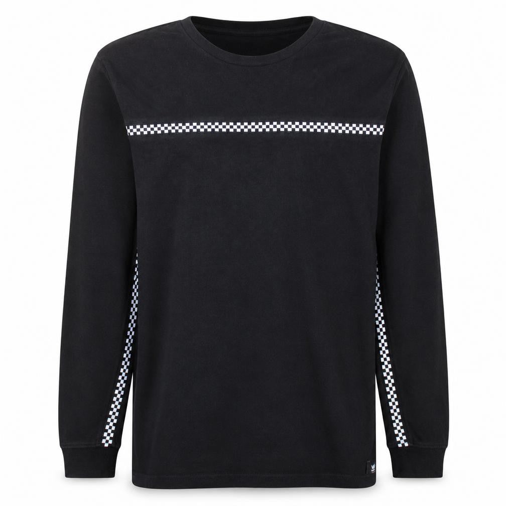 Vans Mens Black XL Long Sleeve Crew Neck Sweatshirt Checker Print